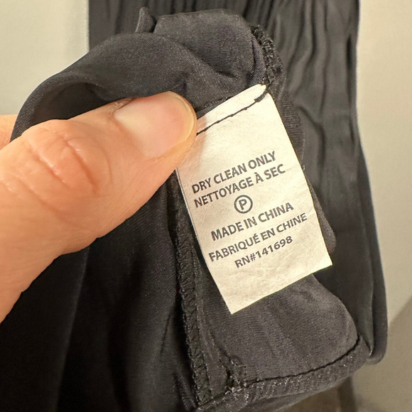 Ramy Brook Black Audrey Smocked Midi Dress Size Large - Picture 8 of 14